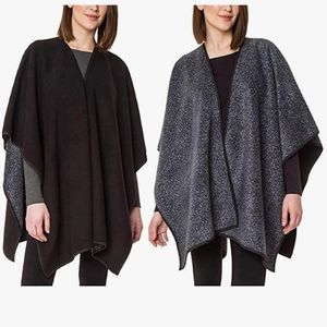 Ike Behar‎ Reversible Plush Fashion Poncho Wrap